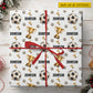 Personalized Soccer Wrapping Paper, Soccer Ball And Trophy Wrapping Paper Rolls, Gift Wrap For Soccer Lover