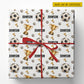Personalized Soccer Wrapping Paper, Soccer Ball And Trophy Wrapping Paper Rolls, Gift Wrap For Soccer Lover