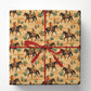 Western Cowgirl Wrapping Paper, Vintage Cowboy and Cowgirl Horse Riding Wrapping Paper Rolls, Rustic Southwestern Desert Cactus Xmas Gift Wrap For Cowgirls