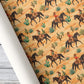 Western Cowgirl Wrapping Paper, Vintage Cowboy and Cowgirl Horse Riding Wrapping Paper Rolls, Rustic Southwestern Desert Cactus Xmas Gift Wrap For Cowgirls