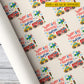 Personalized Transportation Birthday Wrapping Paper, Fire Trucks, Taxis And Airplanes Wrapping Paper Rolls, Birthday Gift Wrap For Kid