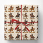 Western Cowboy Wrapping Paper, Cowboys Riding Horses Wrapping Paper Rolls, Xmas Gift Wrap For Cowboys