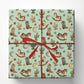 Western Cowboy Wrapping Paper, Rocking Horse and Cowboy Boots Wrapping Paper Rolls, Xmas Gift Wrap For Cowboys