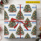Personalized Christmas Fishing Wrapping Paper, Fish Christmas Tree Pattern Wrapping Paper Rolls, Xmas Gift Wrap For Fishing Lover