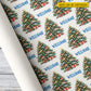 Personalized Christmas Fishing Wrapping Paper, Fish Christmas Tree Pattern Wrapping Paper Rolls, Xmas Gift Wrap For Fishing Lover