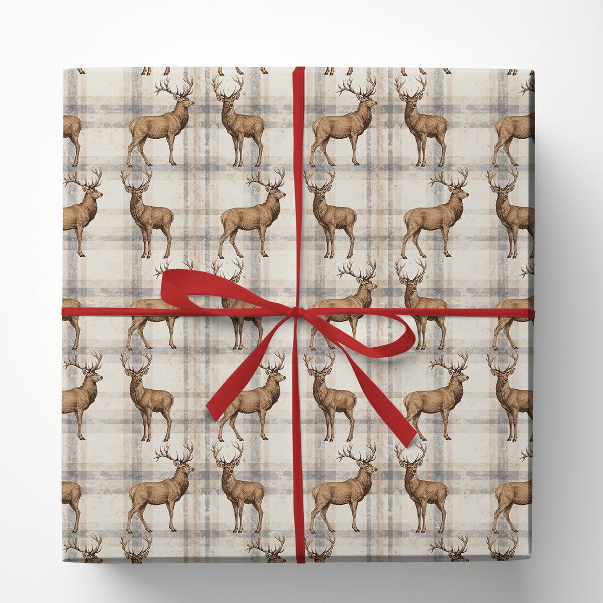 Vintage Deer Hunting Wrapping Paper, Woodland Wildlife Christmas Wrapping Paper Rolls, Xmas Gift Wrapping Paper for Deer Hunters