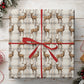 Vintage Deer Hunting Wrapping Paper, Woodland Wildlife Christmas Wrapping Paper Rolls, Xmas Gift Wrapping Paper for Deer Hunters