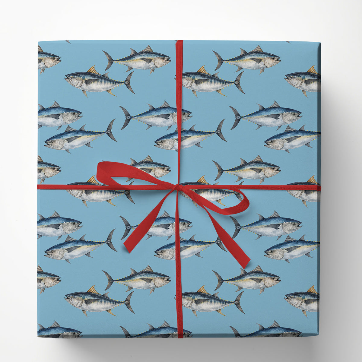 Tuna Fish Wrapping Paper, Vintage Bluefin Tuna Fishing Wrapping Paper Rolls, Birthday Xmas Wrapping Paper For Fishing Lovers