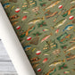 Vintage Fishing Wrapping Paper, Bass Trout Fishing Gear Wrapping Paper Rolls, Gift Wrap For Fishing Lover