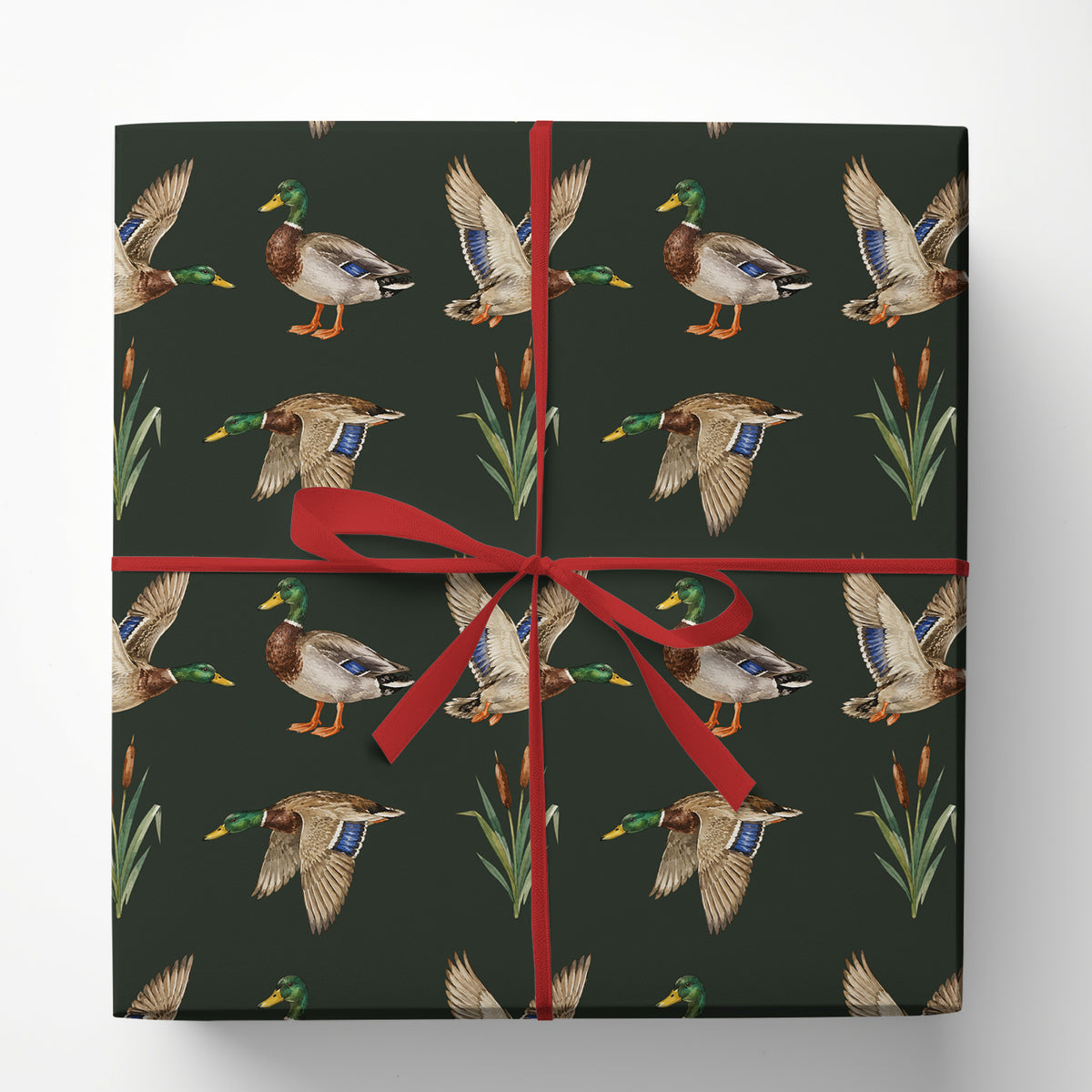 Duck Hunting Wrapping Paper, Vintage Mallard Ducks in Flight Wrapping Paper Rolls, Xmas Gift Wrapping Paper for Duck Hunters