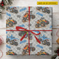 Personalized Monster Truck Wrapping Paper, Big Wheels, Big Surprises Wrapping Paper Rolls, Gift Wrap For Monster Truck Lover