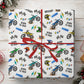 Christmas Motocross Wrapping Paper, Born to Ride Dirt Bike Racing Wrapping Paper Rolls, Xmas Gift Wrap For Motocross Lovers