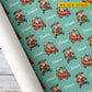 Personalized Christmas Golf Cart Wrapping Paper, Santa Driving Festive Golf Carts Wrapping Paper Rolls, Xmas Gift Wrap For Golf Lover