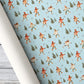 Vintage Ice Skating Christmas Wrapping Paper, Light Blue Winter Wonderland Pine Trees Wrapping Paper Rolls, Xmas Gift Wrap For Ice Skating Lovers