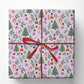 Christmas Nutcracker Ballet Wrapping Paper, Purple Ballerina And Nutcracker Soldier Pattern Wrapping Paper Rolls, Xmas Gift Wrap For Ballet Lover