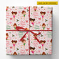 Personalized Christmas Gymnastics Wrapping Paper, Merry Christmas Gymnast Girl Wrapping Paper Rolls, Xmas Gift Wrap For Gymnastics Lover