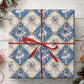 Vintage Ballerina Wrapping Paper, Elegant Blue Ballet Dancer And Floral Bow Pattern Wrapping Paper Rolls, Gift Wrap For Ballet Lover