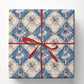 Vintage Ballerina Wrapping Paper, Elegant Blue Ballet Dancer And Floral Bow Pattern Wrapping Paper Rolls, Gift Wrap For Ballet Lover