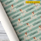 Cute Personalized Ballerina Wrapping Paper, Sage Green Ballet Dancer Wrapping Paper Rolls, Gift Wrap For Ballet Lover