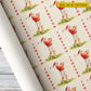 Personalized Christmas Golf Wrapping Paper, Golfing Santa Wrapping Paper Rolls, Xmas Gift Wrap For Golf Lover