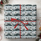 Christmas Dirt Bike Wrapping Paper, Snowy Mountain And Winter Forest Motocross Wrapping Paper Rolls, Xmas Gift Wrap For Motocross Lover