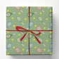 Tennis Wrapping Paper, Colorful Rackets And Balls On Sage Green Wrapping Paper Rolls, Gift Wrap For Tennis Lover