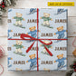 Personalized Snowboarding Bear Wrapping Paper, Snow Much Bear Fun Wrapping Paper Rolls, Gift Wrap For Snowboarding Lover