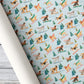 Skiing Dogs Wrapping Paper, Pups With Winter Scarves On Light Blue Winter Sport Wrapping Paper Rolls, Gift Wrap For Skiing & Dog Lover