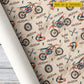 Personalized Dirt Bike Wrapping Paper, Custom Name Born To Ride Motocross Wrapping Paper Rolls, Gift Wrap For Motocross Lover