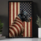 July 4th Pitbull Dog Canvas Painting, Freedom Guardian Wall Art Decor, Independence Day Poster Gift For Pitbull Lover