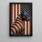 July 4th Pitbull Dog Canvas Painting, Freedom Guardian Wall Art Decor, Independence Day Poster Gift For Pitbull Lover