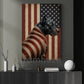 July 4th Pitbull Dog Canvas Painting, Freedom Guardian Wall Art Decor, Independence Day Poster Gift For Pitbull Lover