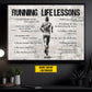 Running Life Lessons, Personalized Motivational Running Canvas Painting, Inspirational Quotes Wall Art Decor, Poster Gift For Running Lovers