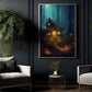 Magic House In Mysterious Forest Painting, House Canvas Painting, Wall Art Decor - Magical Poster Gift