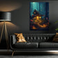 Magic House In Mysterious Forest Painting, House Canvas Painting, Wall Art Decor - Magical Poster Gift