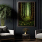 Magical Forest Path With Fireflies Painting, Forest Canvas Painting, Wall Art Decor - Fantasy Forest Poster Gift