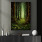 Magical Forest Path With Fireflies Painting, Forest Canvas Painting, Wall Art Decor - Fantasy Forest Poster Gift