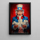 July 4th Uncle Sam Toilet Canvas Painting, Patriotic Toilet Paper Poster Print, Novelty Wall Art Decor