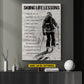 Skiing Boy Life Lessons, Motivational Skiing Canvas Painting, Inspirational Quotes Wall Art Decor, Poster Gift For Skiing Lovers