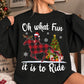 Horse Christmas Sweatshirt, Oh What Fun It Is To Ride Crewneck Sweatshirt Gift For Horse Lovers