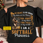 Personalized Softball Sweatshirt, My Helmet Is My Crown I'm A Softball Princess Sports Crewneck Sweatshirt Gift For Softball Lovers