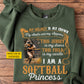 Personalized Softball Sweatshirt, My Helmet Is My Crown I'm A Softball Princess Sports Crewneck Sweatshirt Gift For Softball Lovers