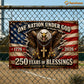 July 4th Jesus USA 250 Anniversary Metal Sign, One Nation Under God Yard Sign, House Decor Independence Day Gift For Christian