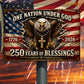 July 4th Jesus USA 250 Anniversary Metal Sign, One Nation Under God Yard Sign, House Decor Independence Day Gift For Christian