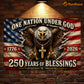 July 4th Jesus USA 250 Anniversary Metal Sign, One Nation Under God Yard Sign, House Decor Independence Day Gift For Christian
