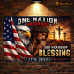 July 4th God USA 250 Anniversary Metal Sign, One Nation Under God Yard Sign, House Decor Independence Day Gift For Christian