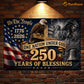 July 4th God USA 250 Anniversary Metal Sign, One Nation Under God Yard Sign, House Decor Independence Day Gift For Christian, American Patriot
