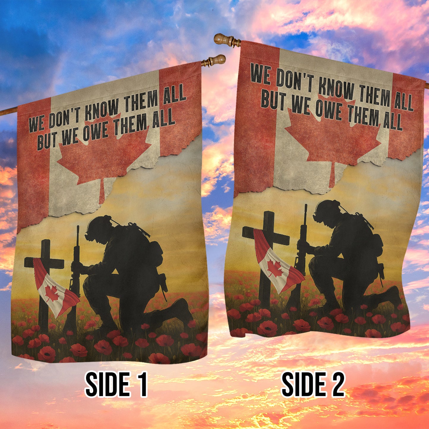 Veterans Day Garden & House Flag, We Don't Know Them All Canada Flag Gift For Veterans
