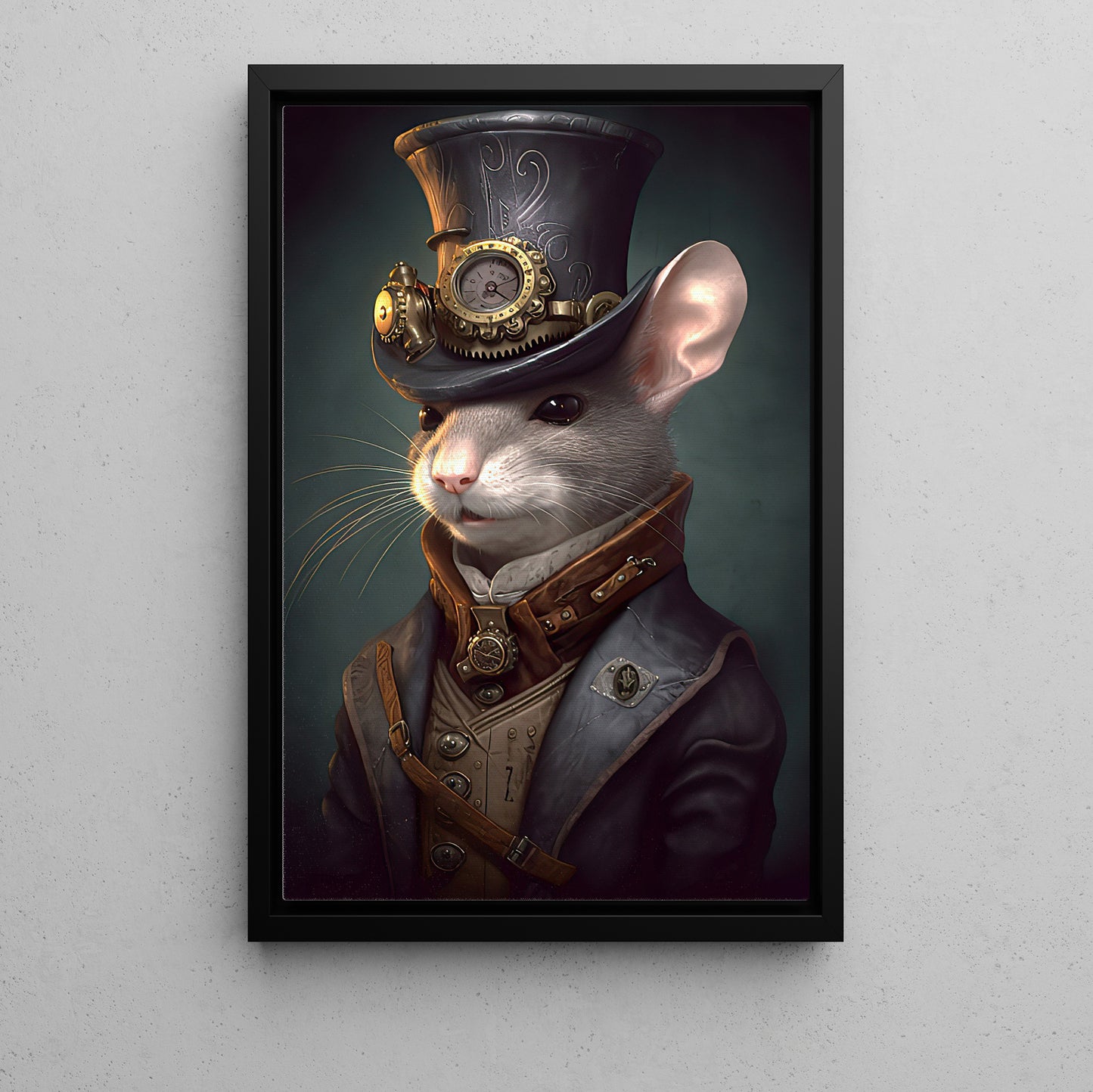 The Steampunk Mouse Chronicles, Victorian Mouse Canvas Painting, Victorian Animal Wall Art Decor, Poster Gift For Rat Lovers