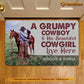 Cowboy Doormat, A Grumpy Cowboy His Beautiful Cowgirl Live Here Gift For Rodeo Lovers, New Home Gift, Housewarming Gift, Horse Decor